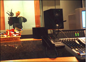 picture of Michael Knott in the recording studio, Michael Knott, known also as 1-800-the-voice, or 800-the-voice, or simply The Voice.